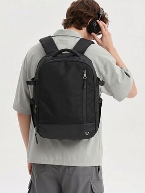 True Religion Black Everyday Commuter Backpack